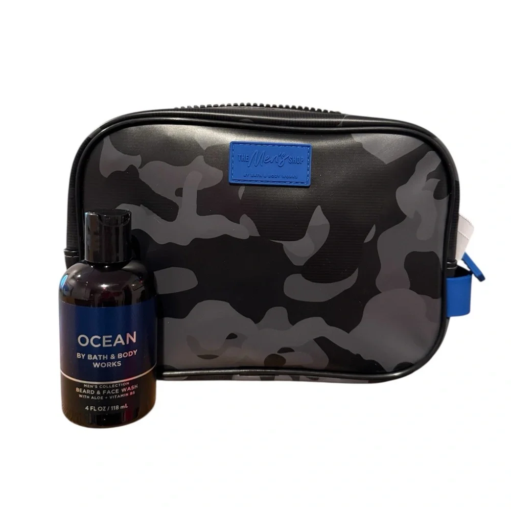 Bath & Body Works Men’s Collection Camoflauge Dopp Kit and Travel Face Wash NWT